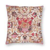 Lvs Baroque Silk Scarf Royal,ปลอกหมอนกำมะหยี่พิมพ์ลายสัตว์,เบาะโซฟา,เบาะรถยนต์,ปลอกหมอนตกแต่งบ้าน