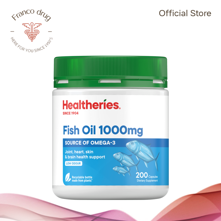 Healtheries Fish Oil 1000mg 200's Expiry Date December 2024
