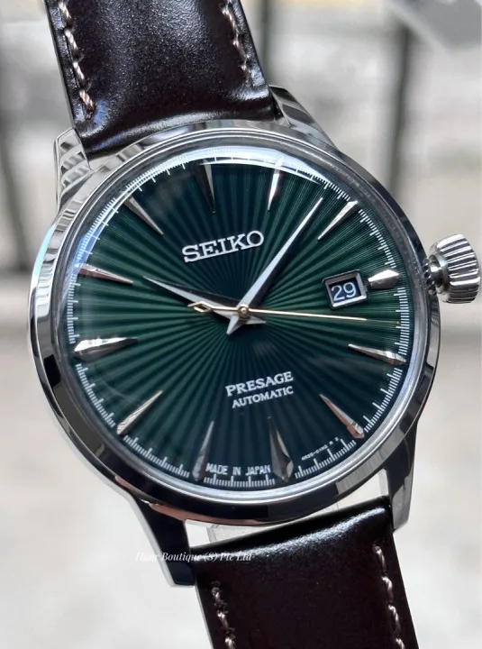 MADE IN JAPAN * BRAND NEW SEIKO PRESAGE GREEN COCKTAIL DIAL MENS AUTOMATIC  DRESS WATCH ON LEATHER STRAP SRPD37K SRPD37 | Lazada Singapore