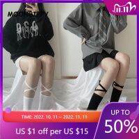 【cw】 Ladies Ins Socks Korean Version Bow Tie Leggings Middle Tube Calf Thin Kawaii Stockings ！