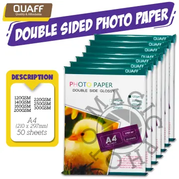 50Pcs High Glossy Photo Paper 120G Double-side Picture Printing