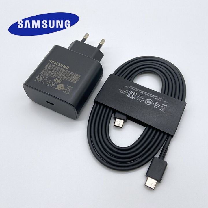 Samsung 45W charger EU Super Fast Charge  USB C Cable For GALAXY S23  S22 S21 S20 Note20 Ultra 5G Tab S9 s8 S6 Plus Book 2 3 