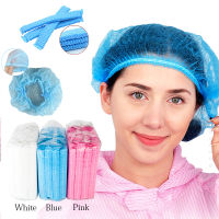 100pcs Disposable Waterproof Hair Cap Non Woven Fabric Permanent Makeup Hair Cap Sterile Anti Dust Breathable Shower Bathing Hat