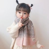 ▫♠♟  Korean Fashion Children Scarf Plaid Soft Knitting Woolen Scarves For Boys Girls Winter Outdoor Warm Scarf Kids  Neckerchief