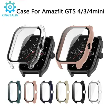 For Amazfit GTS4 Mini Wrist watch Tempered Glass Screen Protector Case  Cover