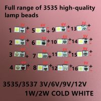 50-100pcs สำหรับ LG Uni Lumens Samsung LED ยี่ห้อใหม่และต้นฉบับ1W 3V 2W 6V 9V 12V 3535 Co. แอปพลิเคชันทีวีแบ็คไลท์ LCD สีขาว