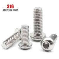 316 A4 Stainless Steel High Quality M3 M4 M5 M6 M8 M10 M12 ISO7380 Marine Grade Hexagon Hex Socket Button Head Allen Screw Bolt Nails Screws Fasteners