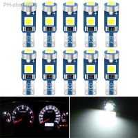 10Pcs T5 Led Bulb W3W Car Interior Lights Car Dashboard Lights For Nissan X-TRAIL Qashqai Skoda Octavia Renault Clio Ford Focus