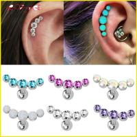 LVFENYA 1Pcs แฟชั่น คริสตัล เจมส์ โอปอล สแตนเลสบาร์ กระดูกอ่อน Helix Tragus เจาะหู เครื่องประดับร่างกาย ต่างหูสตั๊ด