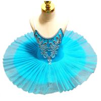 Blue Ballet Tutu Skirt Ballet For Childrens Swan Lake Costume Kids Belly Dance Costumes Stage Performance Dress
