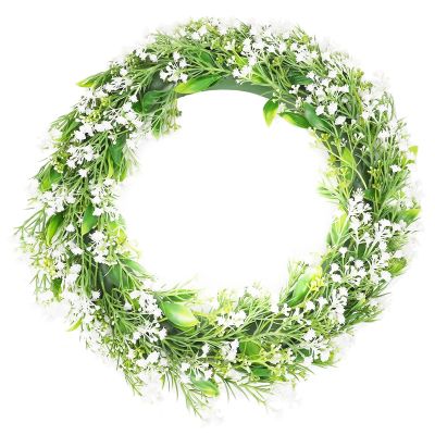 Artificial Star Wreath Decorative Home Wall Artificial Babys Breath Garland Wedding Prop Decoration