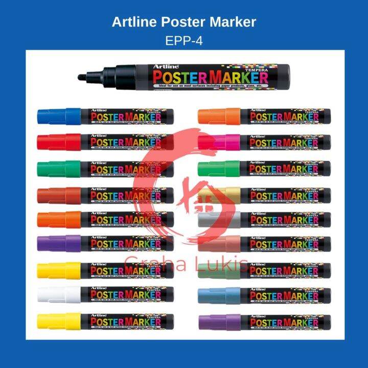 ARTLINE Spidol Poster Marker 2 mm Lazada Indonesia