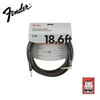 Fender Professional Series Instrument Cable 18.6ft สายแจ็ค เฟนเดอร์ 5.5m มีความยืดหยุ่น หัวตรง-หัวงอ