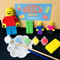 BRICK BOT MAGNET/ FIGURE PAINTING Kit, Kids DIY, Kids crafts, Kids arts and craft, kids craft kit, diy kit kids, crafts for kids, easy craft, kids craft kit, toy, diy for kids, craft kit, craft diy,