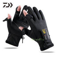 Winter Fishing Gloves Thicken Anti-Slip Touch Screen Outdoor Sports Fishing Wear Daiwa Breathable Winter Gloves for Men Warm Up