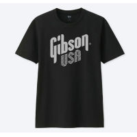 【Hot】 เสื้อยืด กีตาร์ GIBSON T SHIRT MUSIC BAND  ผ้า COTTON100% NO.32 SIZE M-3XL