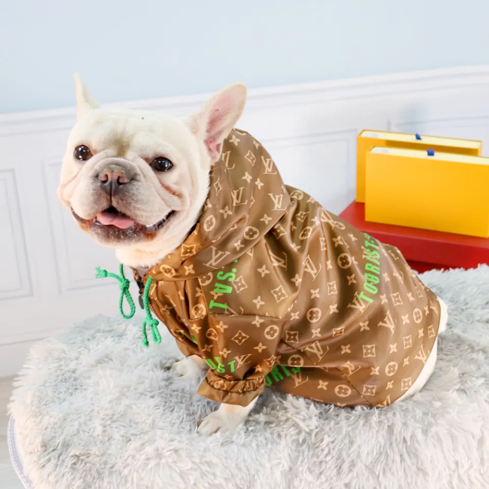 AuntieCindy New Stylish Dog Fashionable Coat Poodle Luxury Corgi  Windbreaker with Zipper Cool Male French Bulldog Drawstring Hoodie
