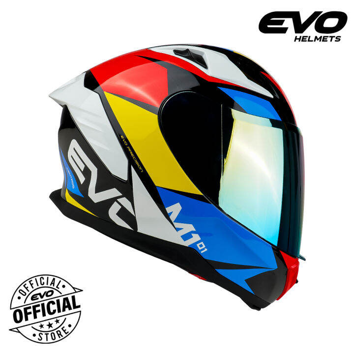 EVO M1-01 Centroid Dual Visor Full Face Helmet with Free Clear Lens ...