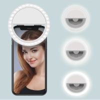 ไฟ Led เซลฟี่ Ging ไฟวงแหวนชาร์จ USB สำหรับถ่ายภาพเลนส์มือถือแหวน Lampu LED Selfie สำหรับ Iphone Samsung โทรศัพท์ไฟเติม