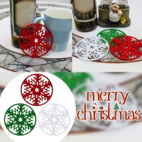 Snowflake Hollow Out Coaster Table Mat For Coffee Tables Tableware Cup Pads Christmas Decoration Kitchen Accessories #50G