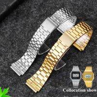 steel a158 / a159 A168 /a169 /b650 /aq230/ 700 gold watch Accessories Convex mouth18mm black bracele