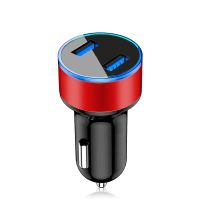 【support】 Unex Lanka Tradings 4.8A ใหม่ USB Car Charger 2พอร์ต LED Universal โทรศัพท์ Fast Charging สำหรับ iPhone 12 11 Samsung Xiaomi Redmi Dual Car Charger Adapter