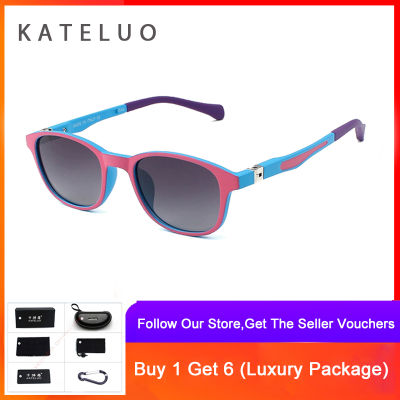 KATELUO TR90 แว่นกันแดด Polarized UV400 แว่นตากันแดด แว่นโพลาไรซ์ สำหรับเด็กอายุ 5-12 ขวบ - S1022