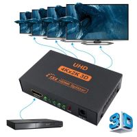 ตัวแปลงรีพีทเตอร์ขยายสัญญาณ4ฮับพอร์ต3D 4K * 2K Full HD 1080P 1X 4 HDMI Splitter Adapter สำหรับอะแดปเตอร์ HDTV