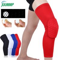 1Pcs Basketball Knee Pad for Kids Youth Adult Protective Padded Compression Long Leg Sleeves Sports Gear for Volleyball Baseball