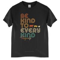 Cotton Tshirt Men Crew Tops Be Kind To Every Kind Product T Shirt Retro 70s Vegan Life T-shirt Vegetarian Vegetable T-shirt Pipe Fittings Accessories