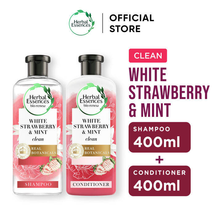 Herbal Essences Shampoo and Conditioner Clean White Strawberry & Mint