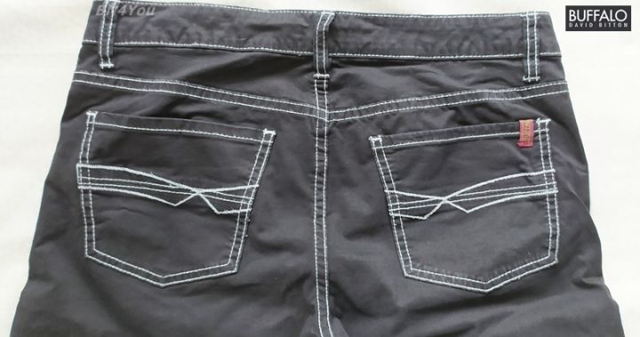 กางเกงยีนส์-buffalo-david-bitton-stripes-x-jeans-สีดำฟอก-ของแท้-ไซส์-32-สภาพเหมือนใหม่-ไม่ผ่านการใช้งาน