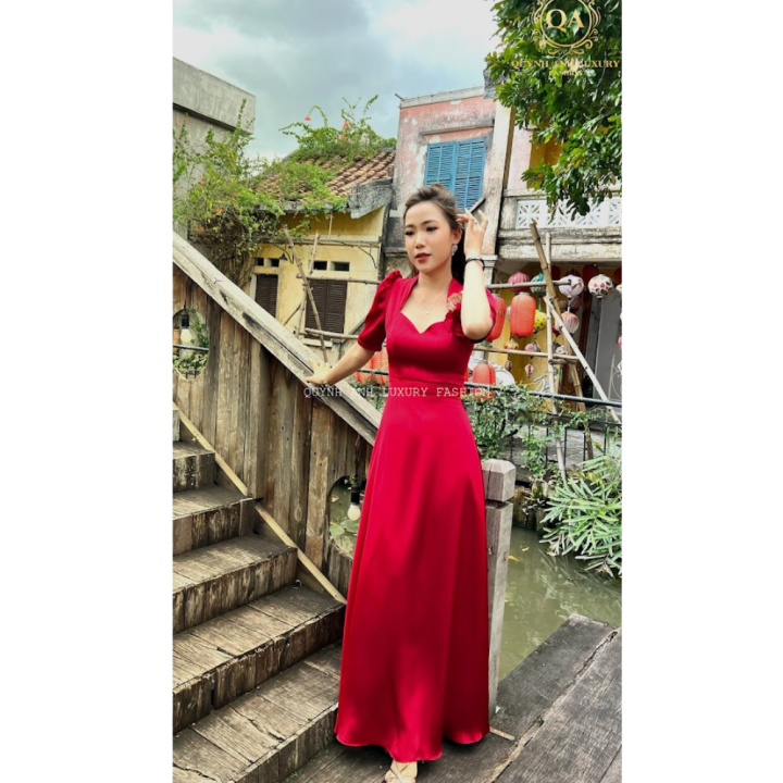 Váy Đầm Dạ Hội Đỏ Quyến Rũ Sang Trọng Amabel Dress | Lazada.vn
