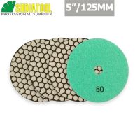 SHDIATOOL 4pcs Diamond Flexible Dry Polishing Pads 125mm/5 Abrasive Sanding Disc Stone Granite Marble Ceramic Tile Polisher Pad