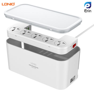 ของแท้100% ปลั๊กไฟ LDNIO SC5309 Power Strip Management 5 Port &amp; 3USB กล่องปลั๊กพ่วง รางปลั๊กไฟ สายทอง