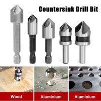 【✆New✆】 hqdeeq 5ชิ้น5ชิ้นชุดบิต Hss Countersink Drill แบบ90องศา1/4นิ้วก้านเคาน์เตอร์อ่างล้างจานเครื่องตัดลบมุมโลหะสำหรับเครื่องมือไฟฟ้างานไม้