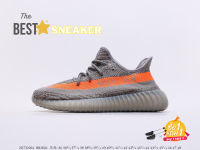 รุ่นAdidas YZ Boost 350 Grey - Orange ( SIZE : 36-45 (EU) ) รองเท้าวิ่งกีฬาออกกำลังกาย รองเท้าผู้ชายและหญิง รองเท้าผ้าใบลำลอง ( จัดส่งพร้อมกล่องครบเซต )