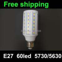 【CW】 shipping AC85 265V 60led SMD5730 E27 15W bulb light Warm white/white Corn Lightchandelierfree