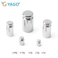 RCYAGO 5pcs/set Precision Calibration Set Chrome Plating Scale Weights Set 1g 2g 5g 10g 20g