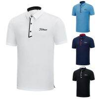 เสื้อยืดกอล์ฟผู้ชายสำหรับฤดูร้อน KAOS POLO Jersey ใส่เล่นกอล์ฟ,เสื้อยืดแขนสั้นออกกำลังกายกลางแจ้งแห้งเร็วเข้ารูประบายอากาศได้ดีเสื้อลำลองไททาเลย์