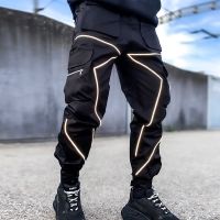 Michael the original 2023 new hip hop on the reflective trousers sweatpants loose version men fall leisure running training pants