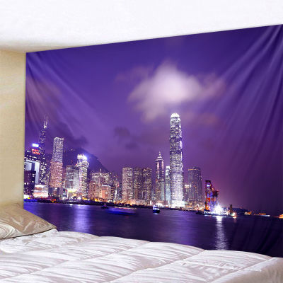 【cw】City night view printing large wall hanging cheap Hippie wall hanging Bohemian wall tapestry Mandala wall art decoration