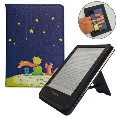 Stand Case for Pocketbook 633/632/627/628/616/606 Fit PocketBook Color/Touch HD 3/Touch Lux 4 5 with Auto Sleep/Wake/Hand Strap