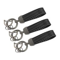 Car Styling Keychain Anti-lost Buckle Holder Key Fob Ring Carbon Fiber Texture For JAC Jeep Kia Isuzu Auto Pendant Accessories