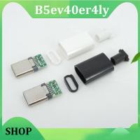 B5ev40er4ly Shop TYPE C USB 3.1 24 Pin Male Plug Welding Connector Adapter with Housing Type-C Charging Plugs Data Cable Accessories Repair