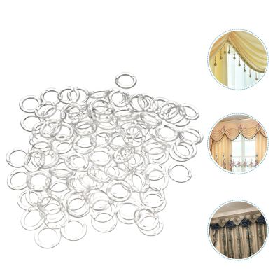 100 Pcs Roman Circle Plastic Buckles Sun Blocking Curtains Window Hanger Shower Hook Rings Tension Rod