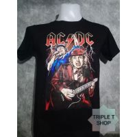 【 ACDC  tshirt】?เสื้อยืดคอตตอน เสื้อวงดนตรี Cotton 100% ราคาถูก ดูดี ใส่สบาย