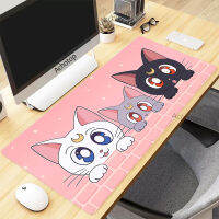 น่ารักแมวขนาดใหญ่สีชมพูแผ่นรองเมาส์ Kawaii อะนิเมะ M Ousepad สำนักงานนักศึกษา Deskpad แป้นพิมพ์ PC โต๊ะเสื่อตาราง Mausepad พรม100X55แผ่น