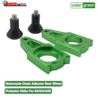 Motorcycle CNC Rear Axle Blocks Chain Adjuster For Kawasaki KX125 KX250 KX250F KX450F KLX450R KX 125 250 250F 450F KLX 450R 450