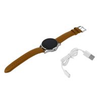 Ship tomorrow Leather Belt Sleep Monitor Watch Ultrathin Round Style Smart Wrist Watch